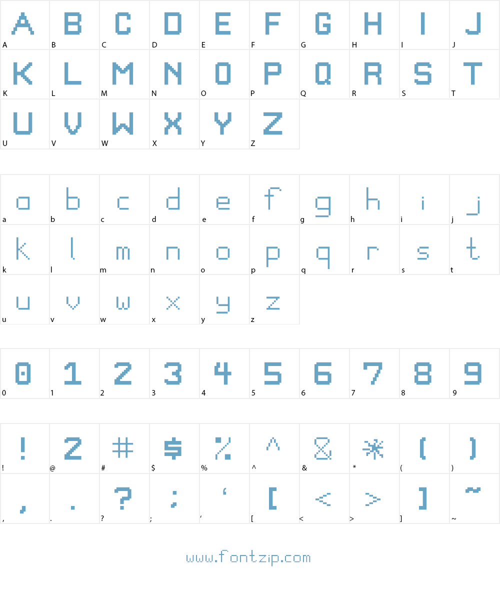 PixelGameFont Font Character