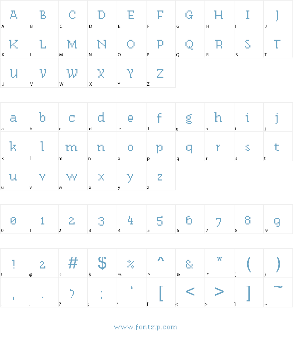 fs not zyamba Font Character