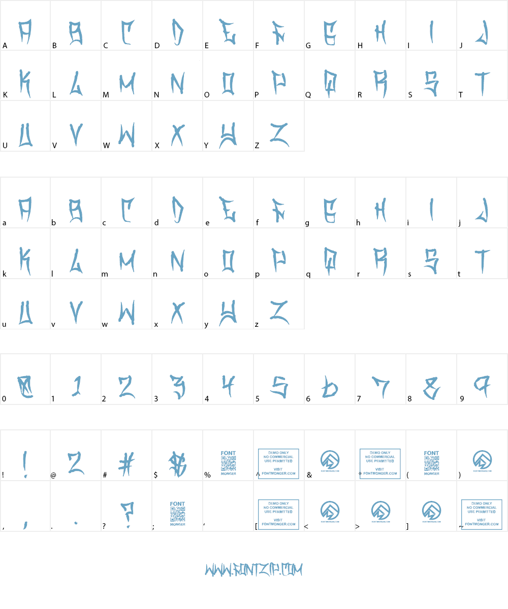 Travis County Font Character