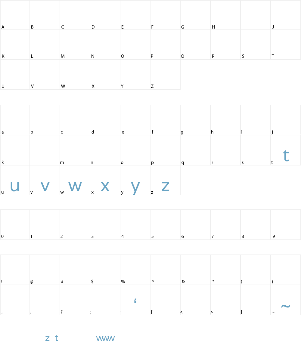 Varela Font Character