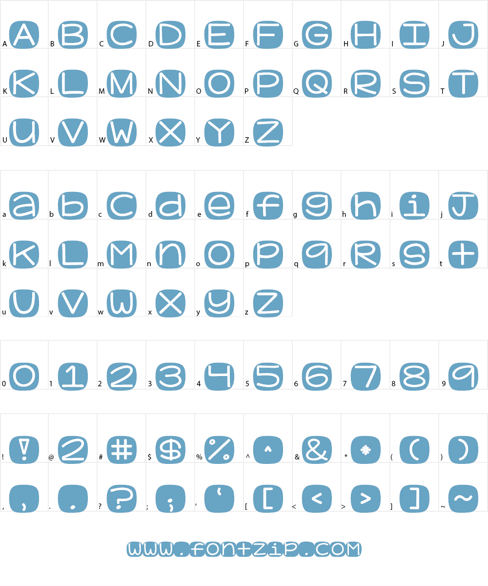 KG Geronimo Blocks Font Character