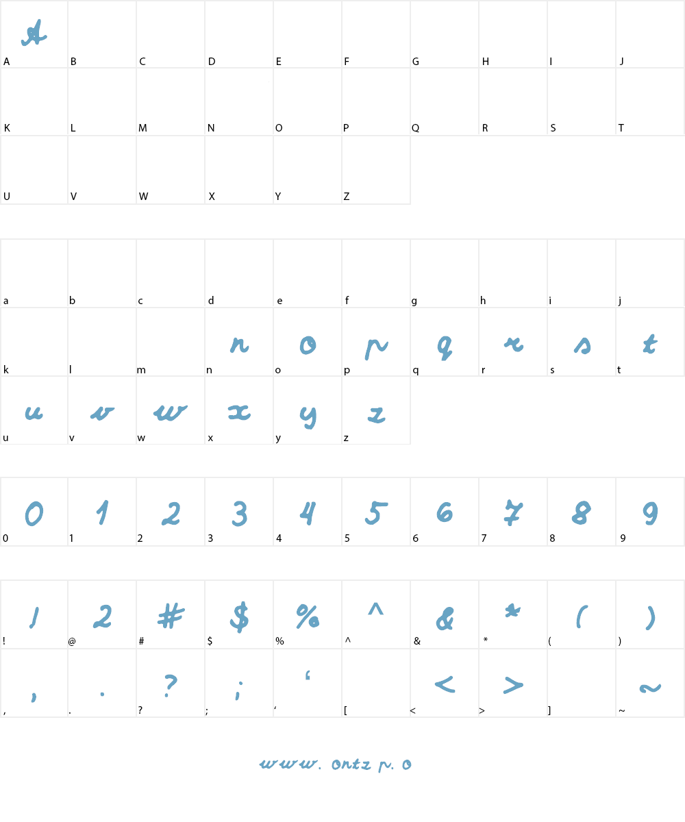 Sumirca_s_Handwriting Font Character
