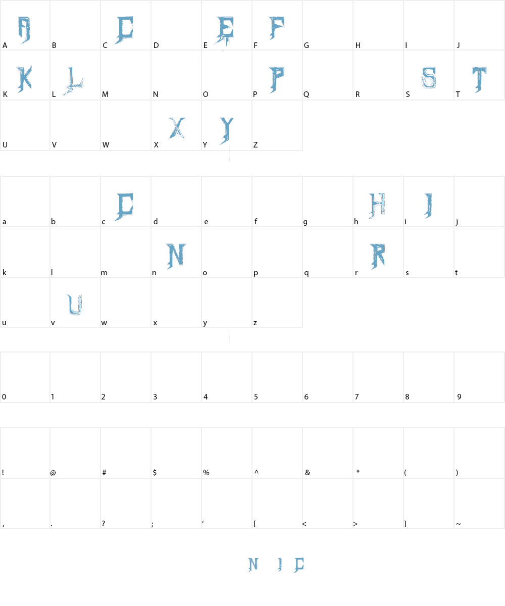 Decas Font Character