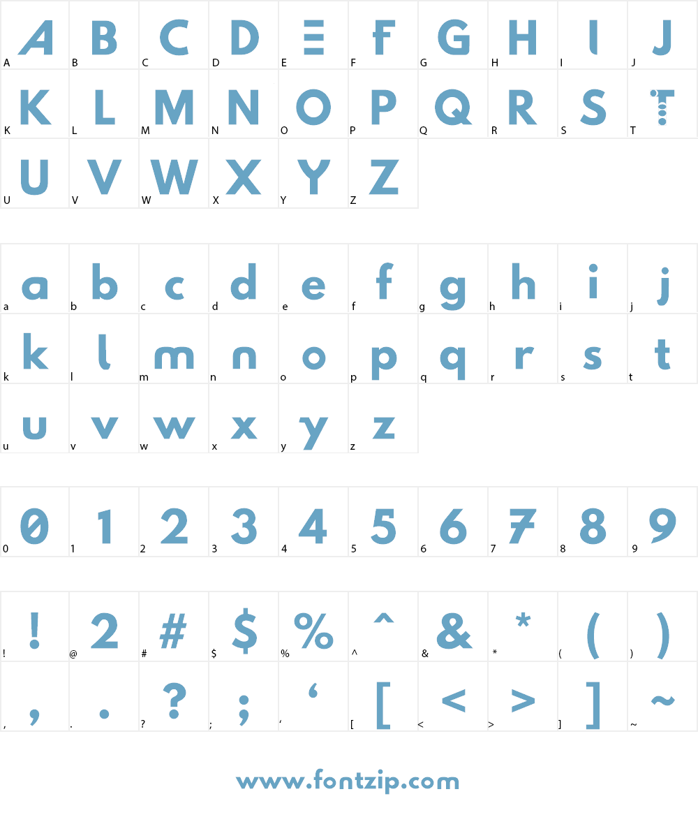 Hussar Techniczny Font Character