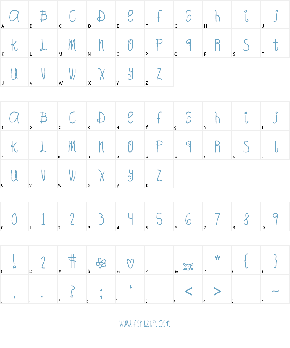 Oh_Hello_Candy Font Character