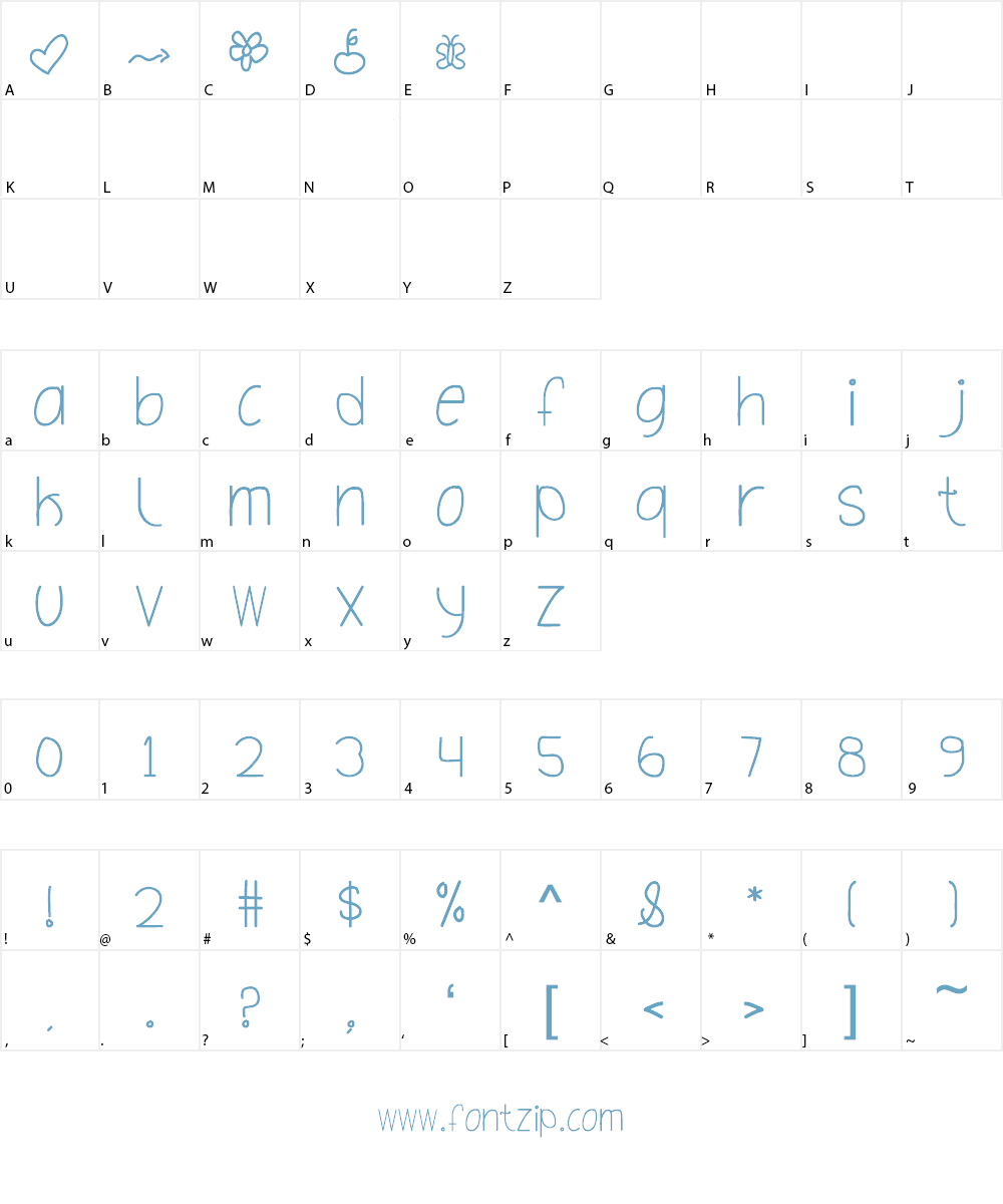 Oh_Hello_Dya Font Character