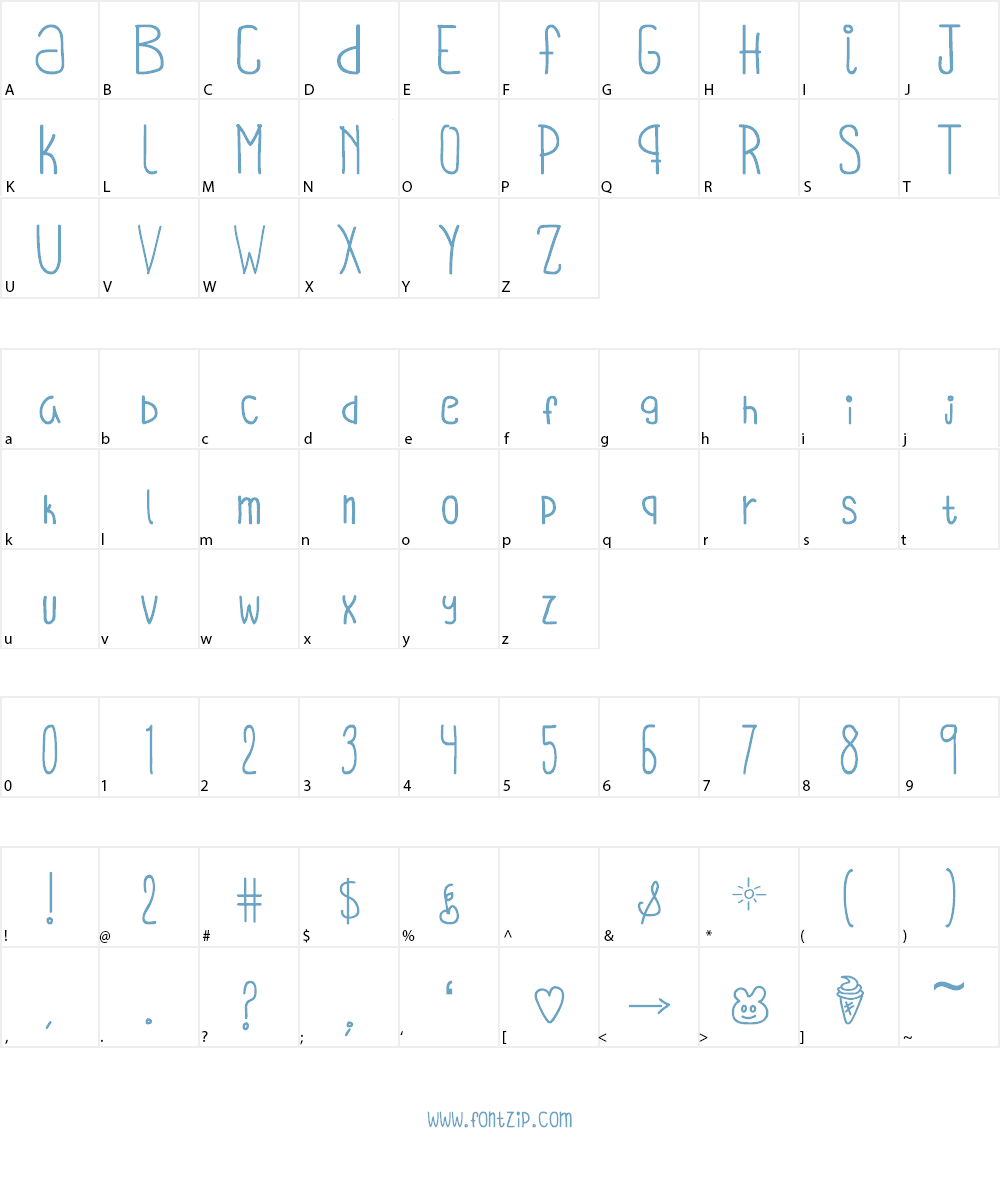 Oh_Hello_Vickie Font Character