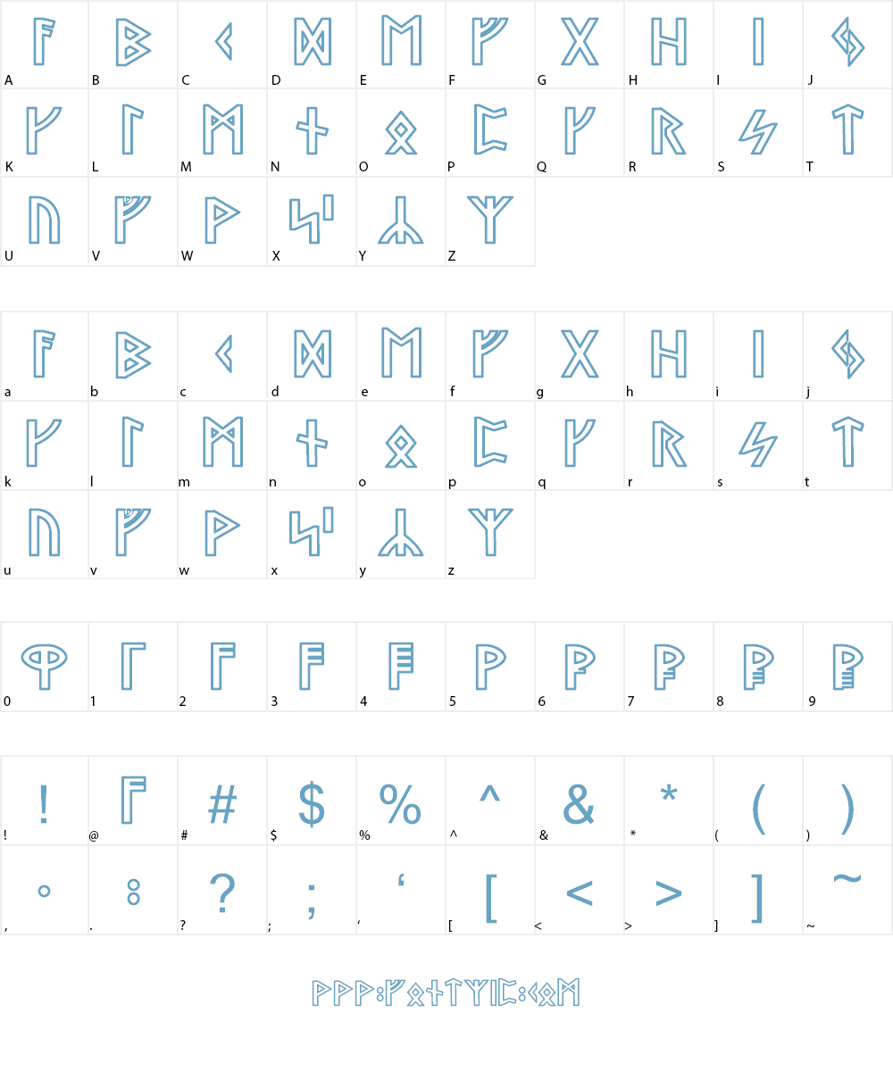 StormningAesir Font Character