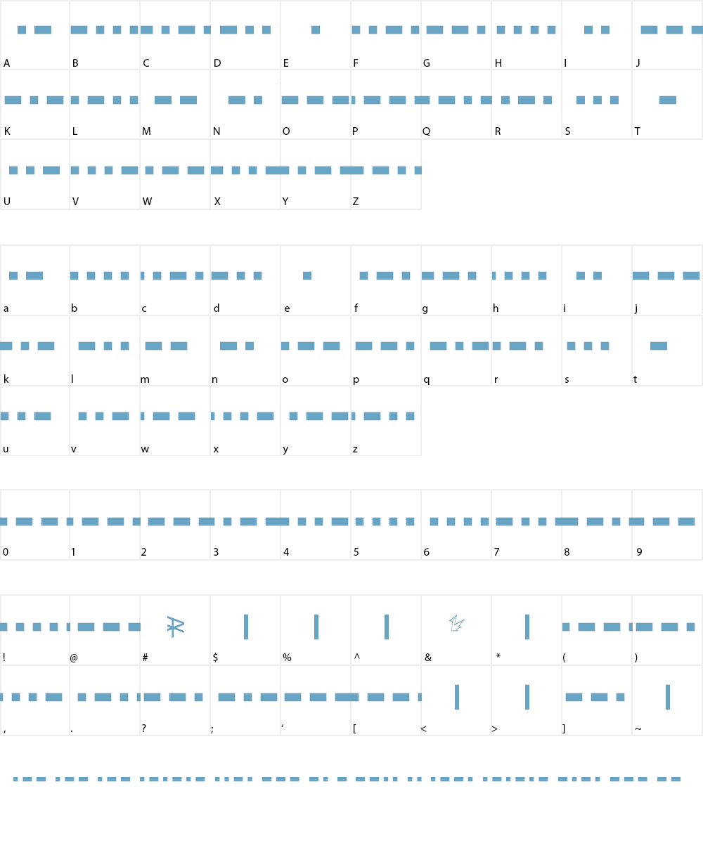 BukanMorse Font Character