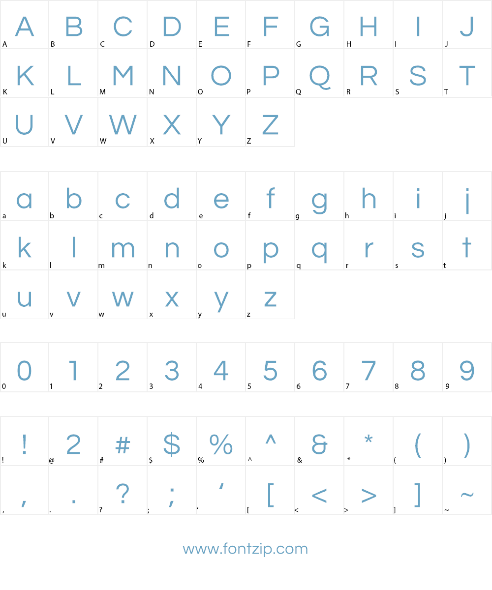 Questrial Font Character