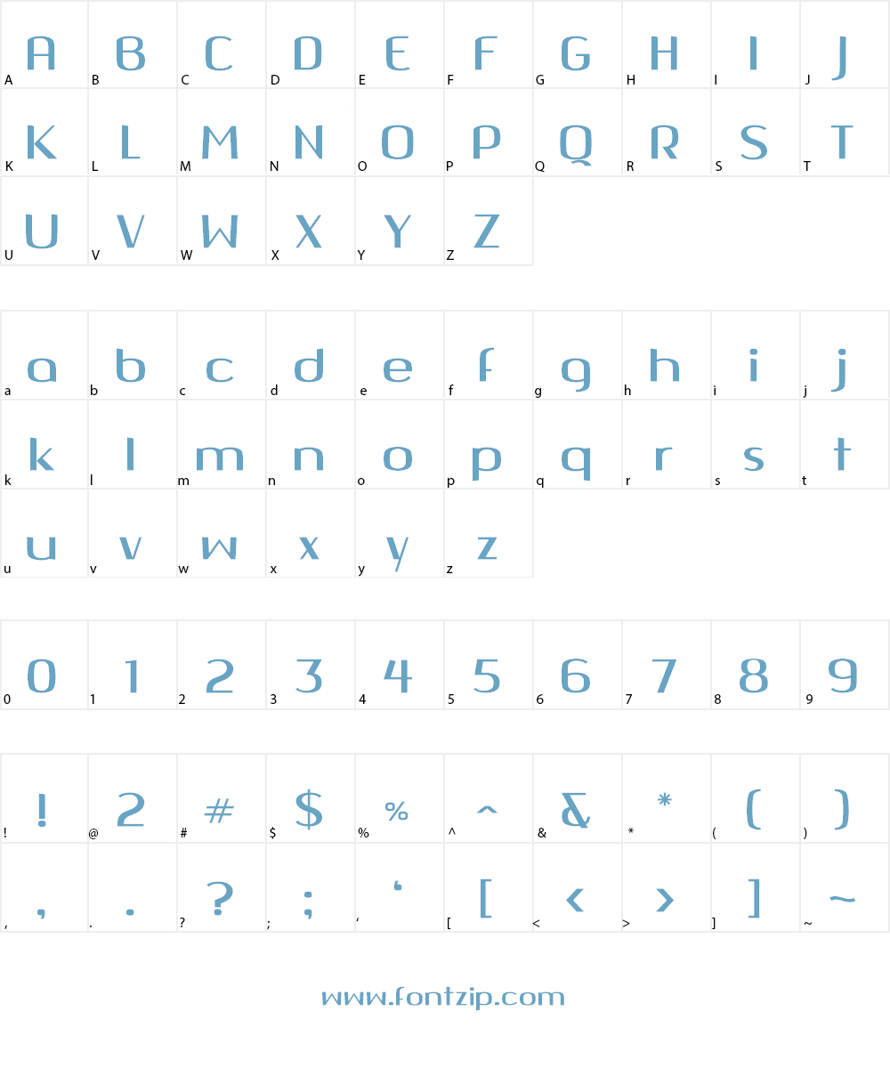 Quango Font Character