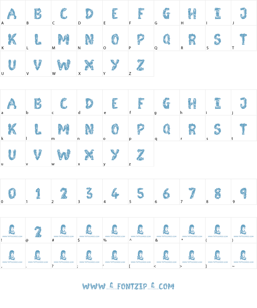 Moonstreet Font Character