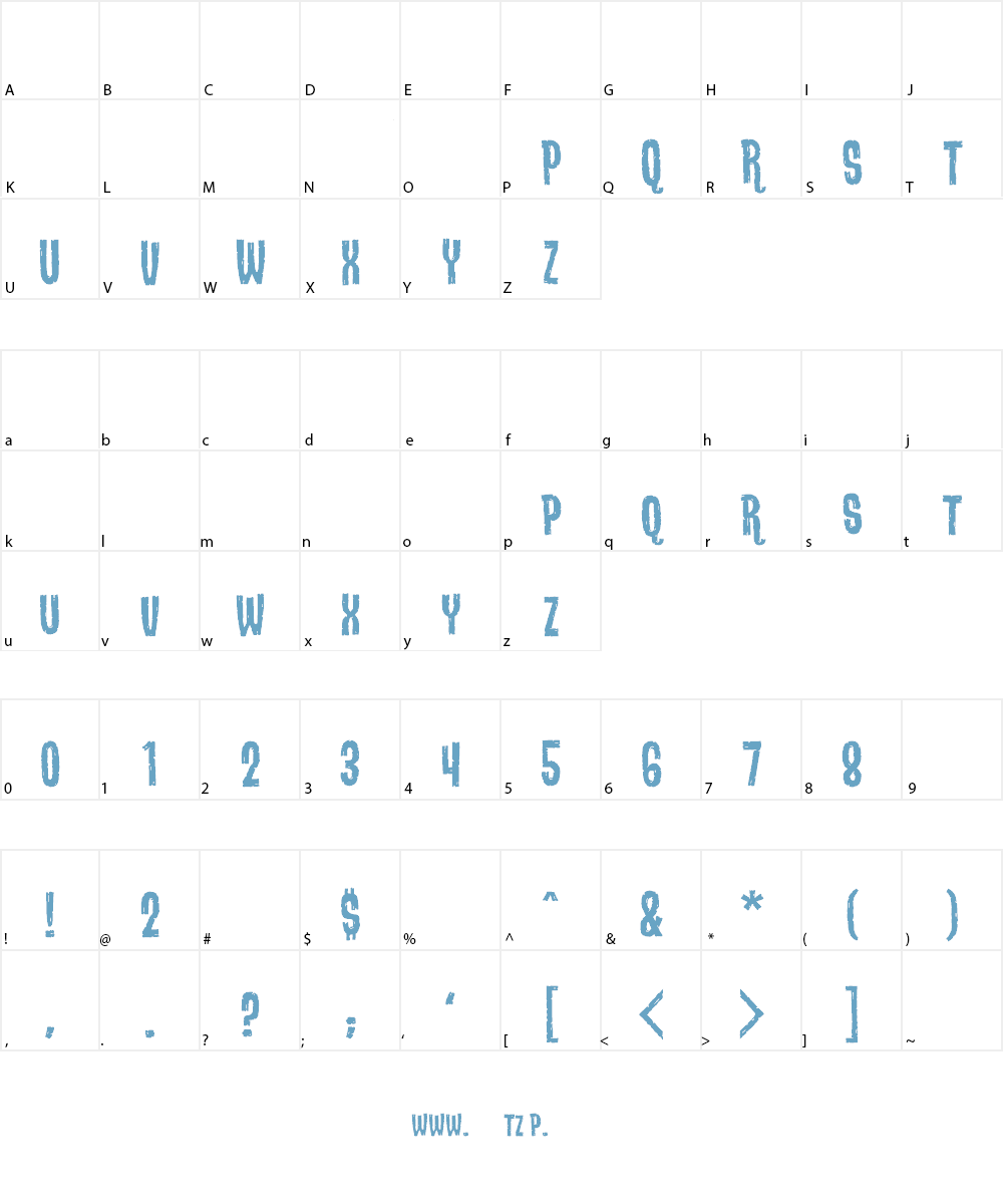 DracuFrankenWolf BB Font Character