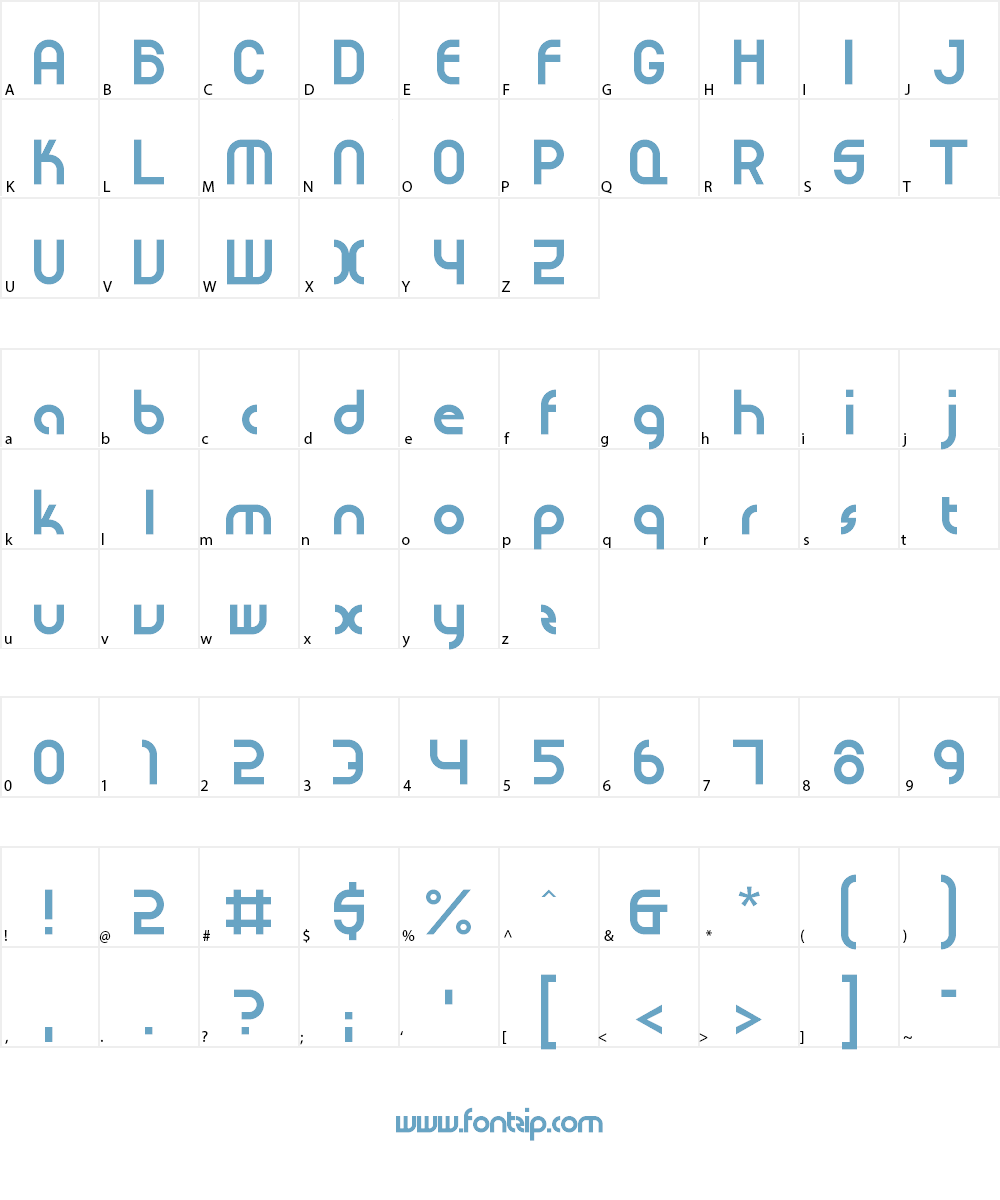 DLE Futuristic Font Character