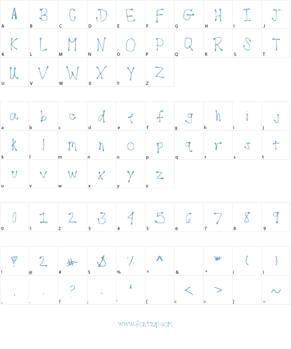 ILoveyouSoMuch Font Character