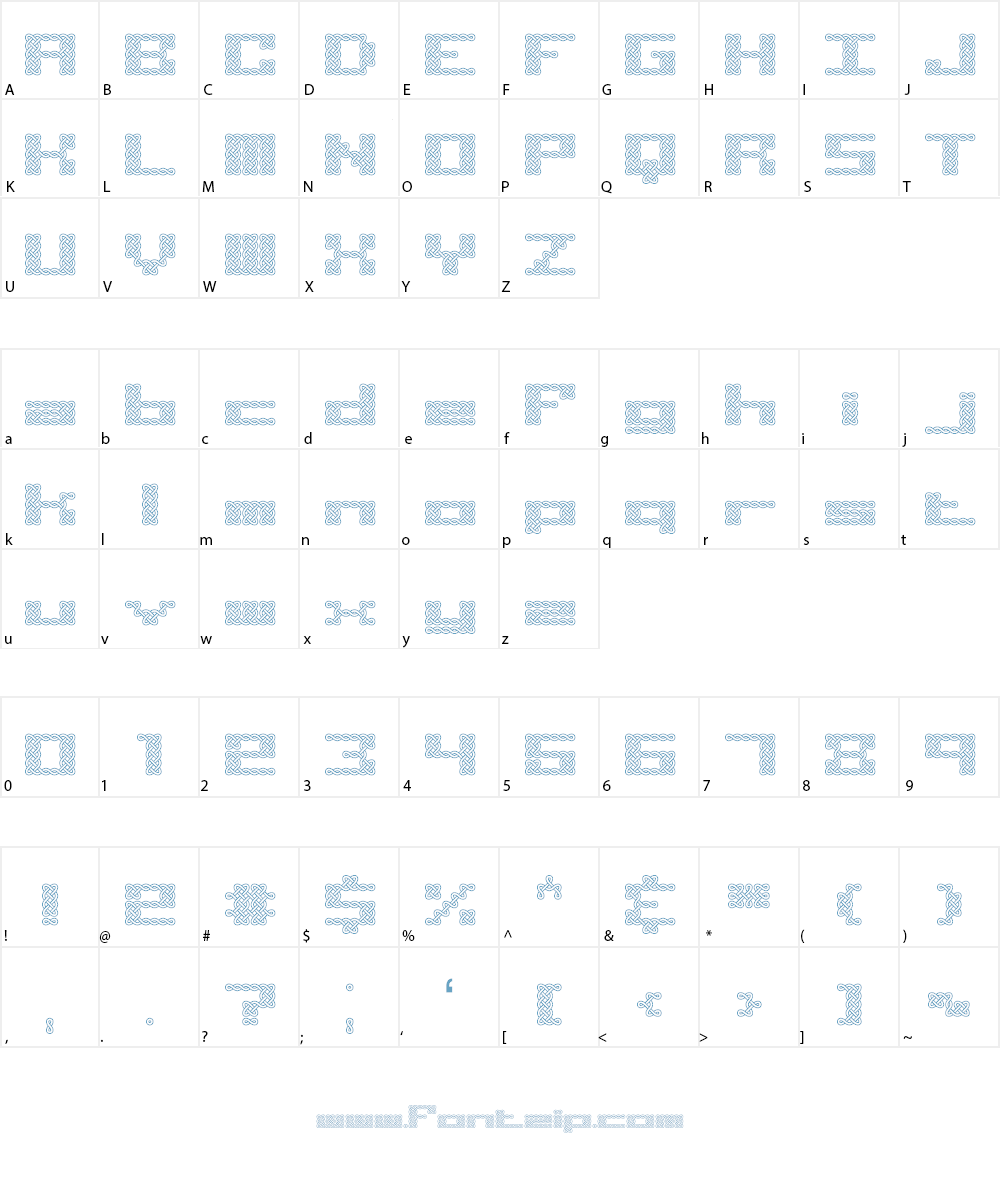 Knot BRK Font Character