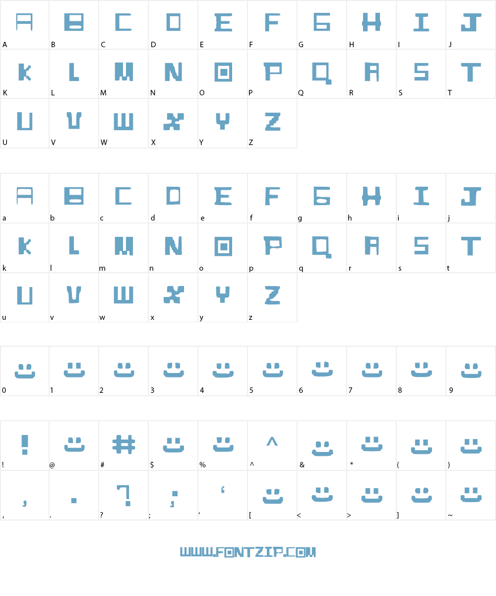 BoxCraft_Alphabet_Font Font Character