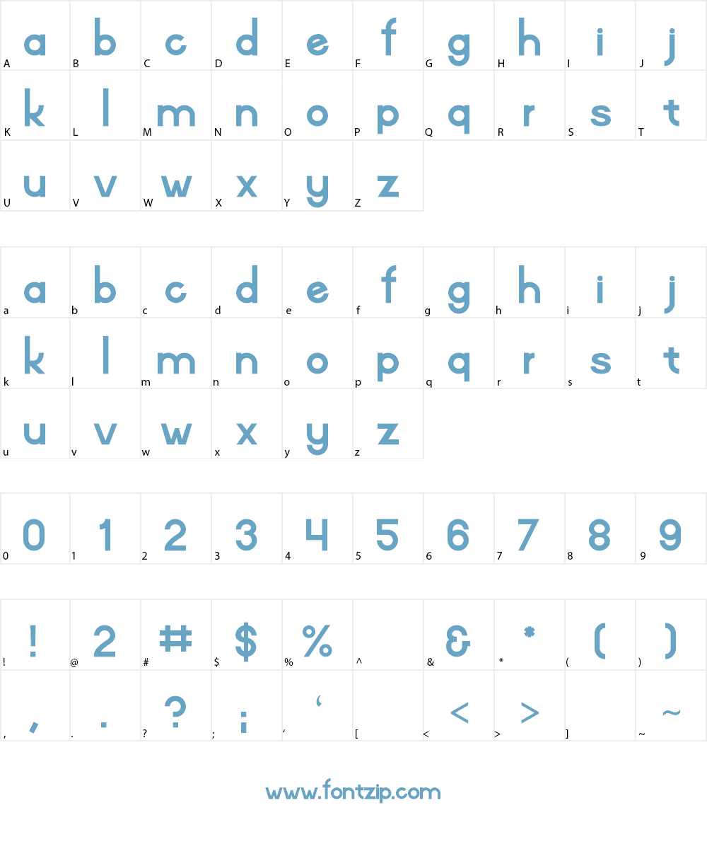 Digital Video Font Character