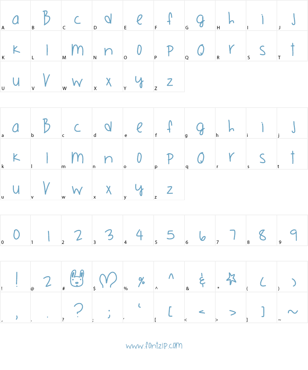 OrangeCounty Font Character