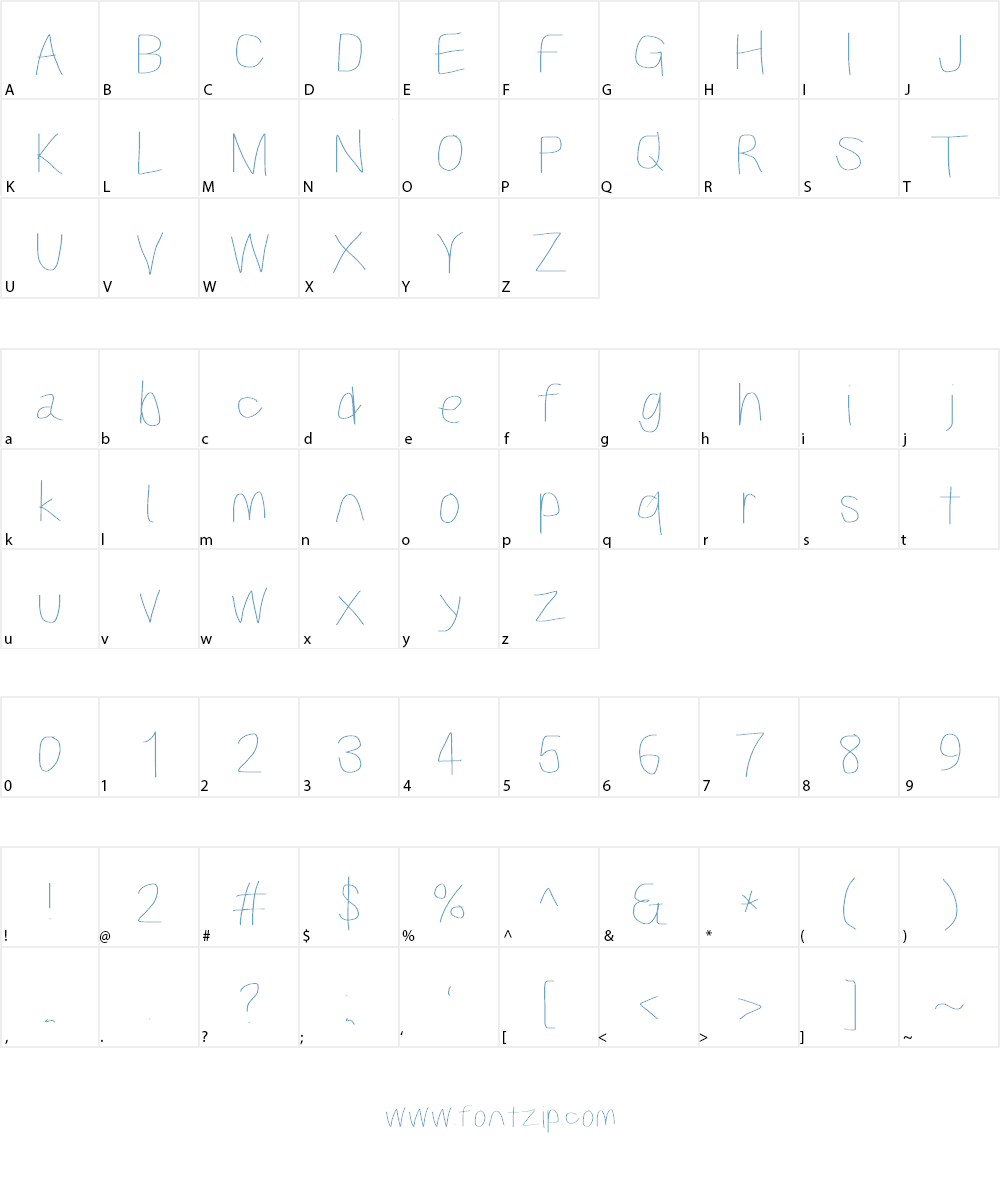 Kabina Font Character