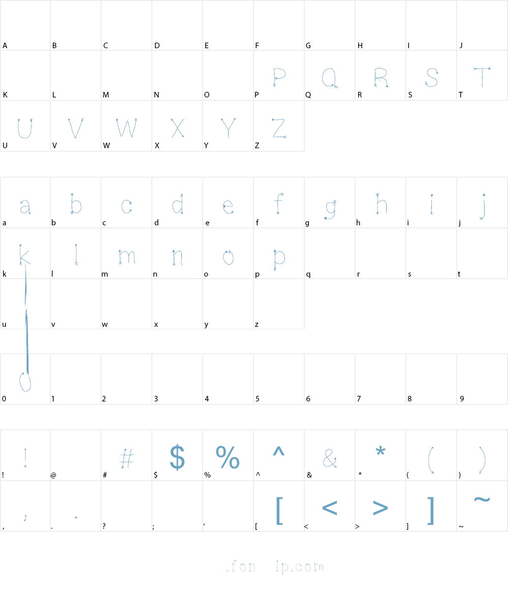 Arrowesque Font Character