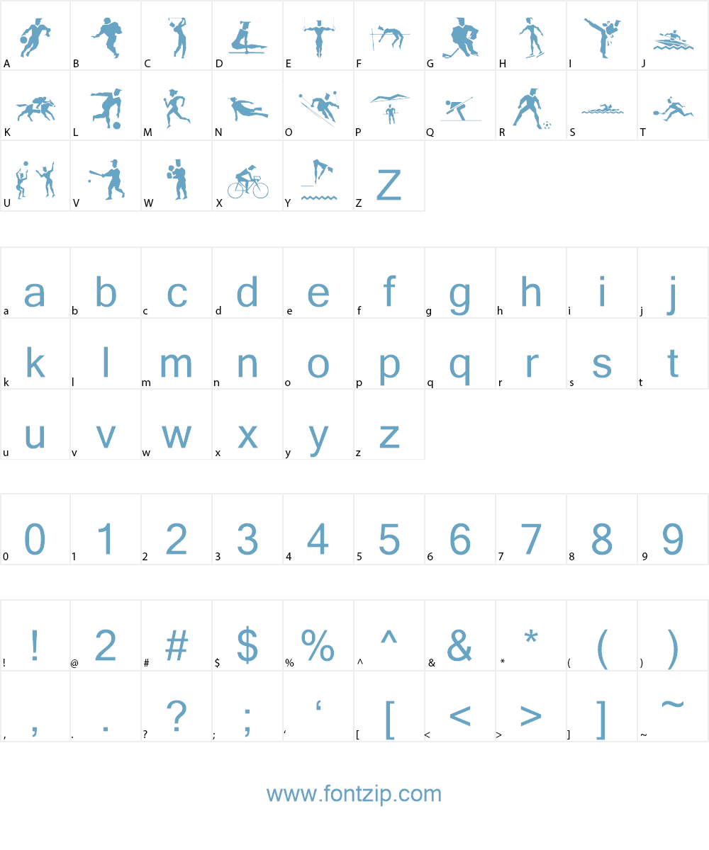 lpsports1 Font Character