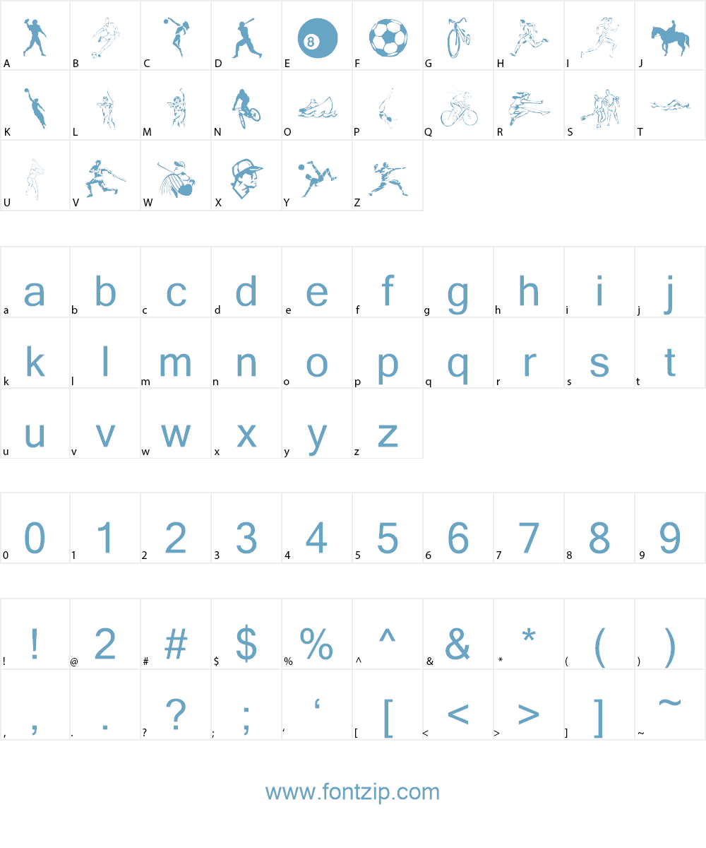 lpsports2 Font Character