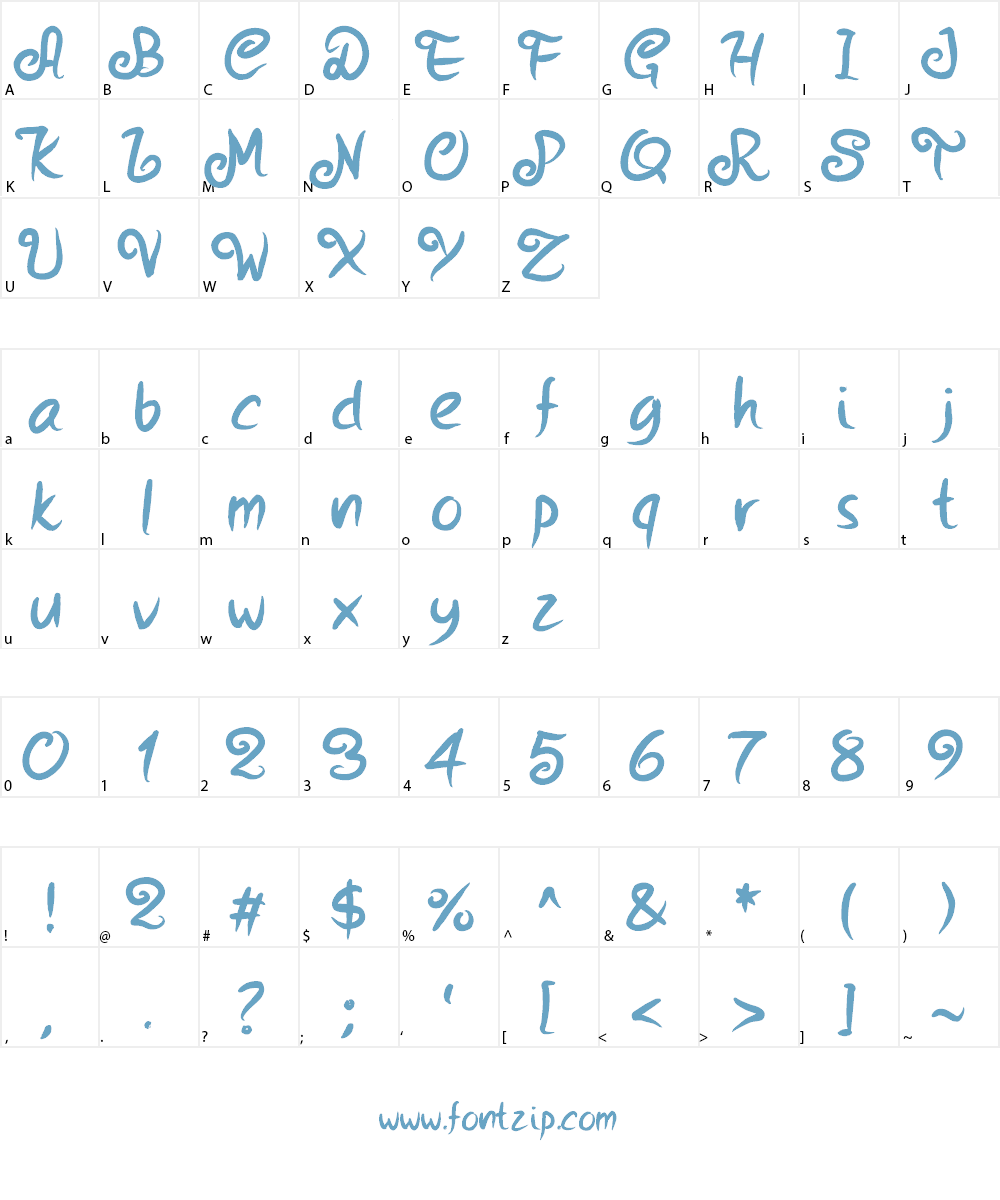 PWStrokes Font Character