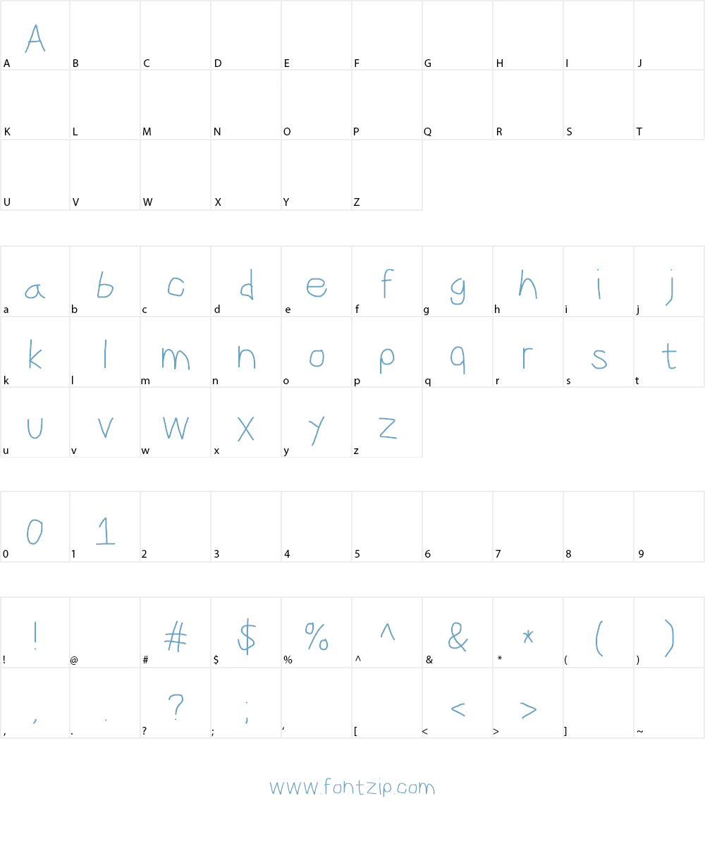 CiSf OpenHand Font Character
