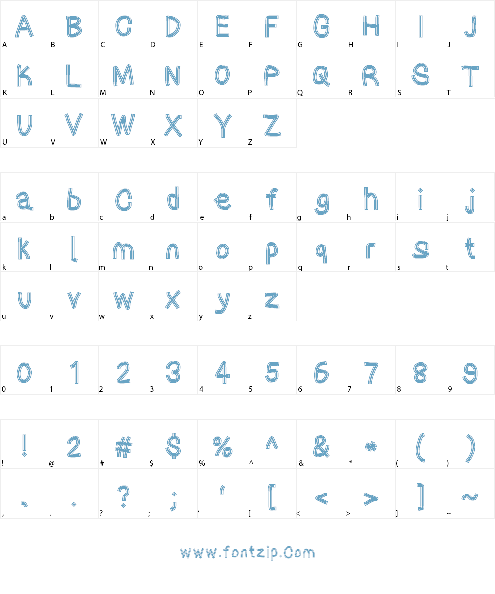 Tape Font Character