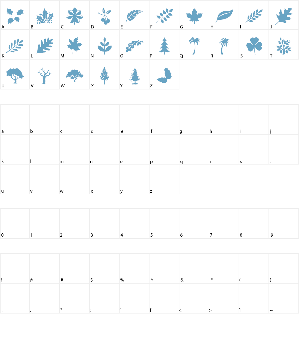 lpleaves Font Character