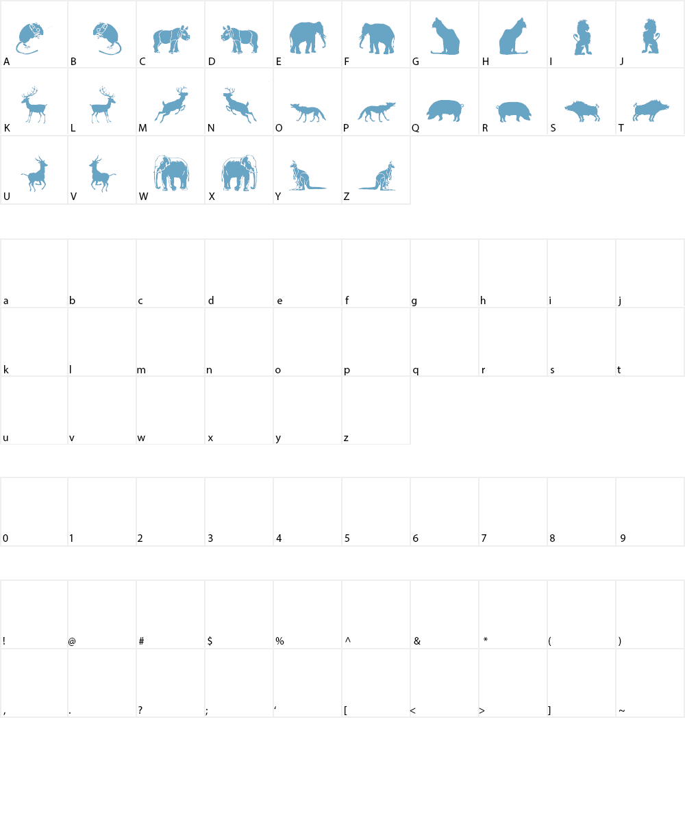 lpwildlife1 Font Character