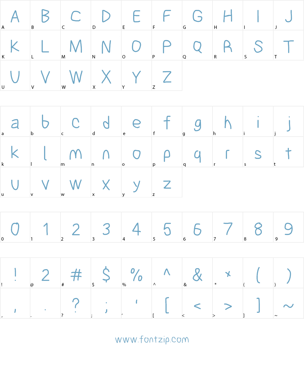 Blanket Font Character
