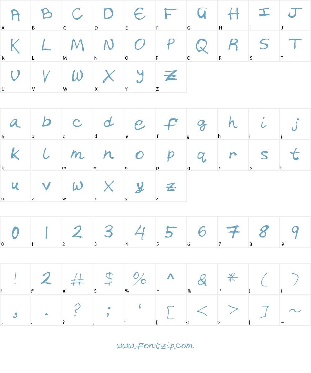 Chicken_Scratch Font Character