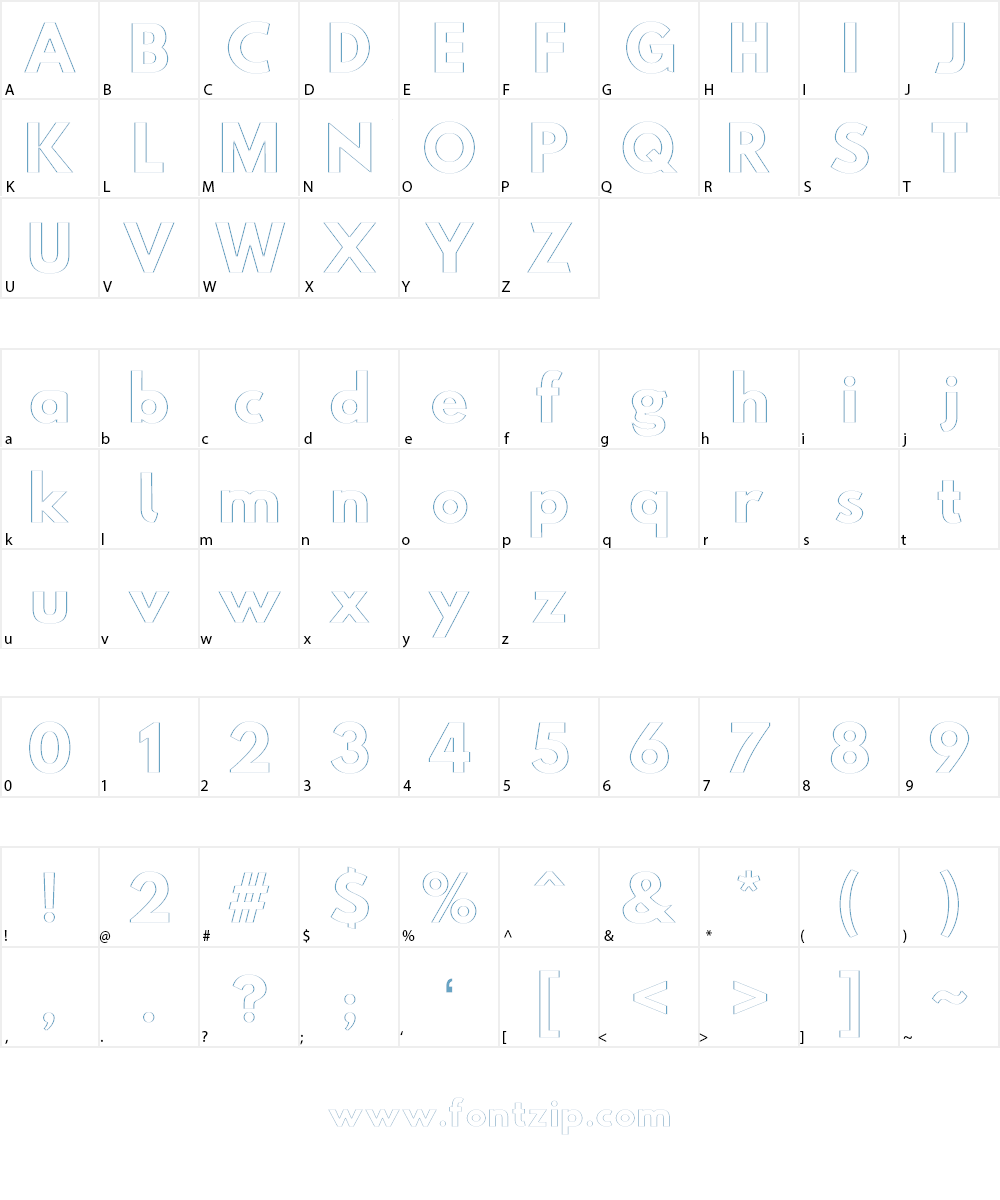 Hussar Plate Font Character