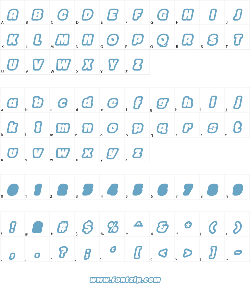 Gaban Font Character