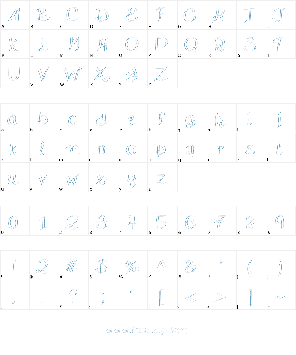 KilimanjaroExpeditionLight Font Character