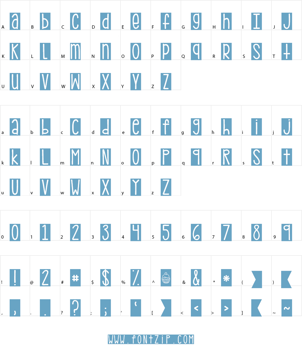 KG PDX Blocks Font Character