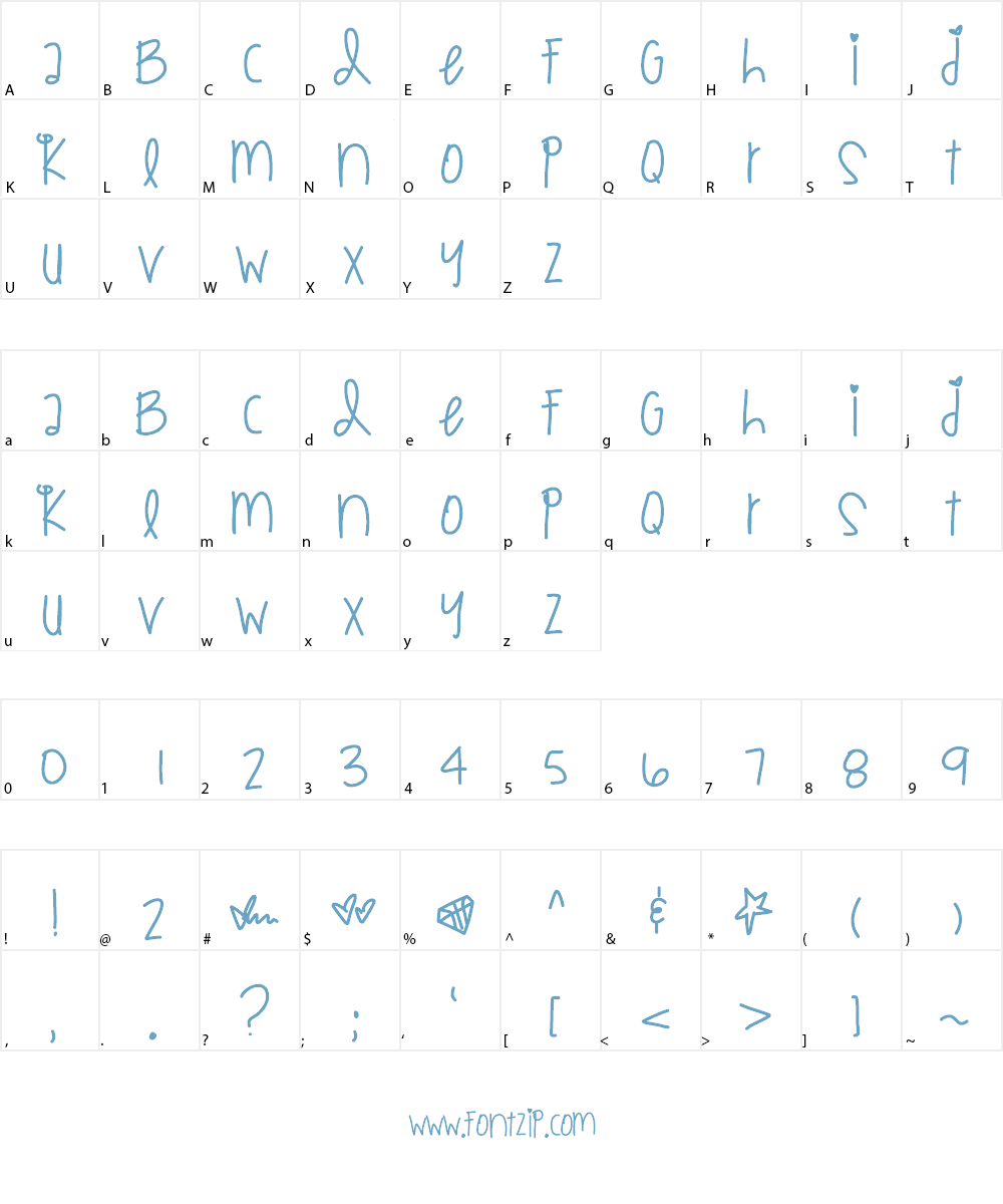 Boyfriend Font Character