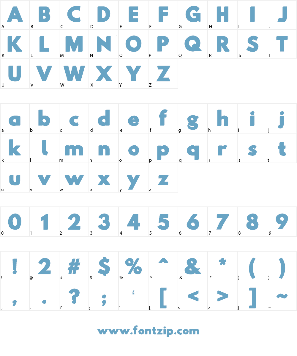 Hussar Gothic Font Character