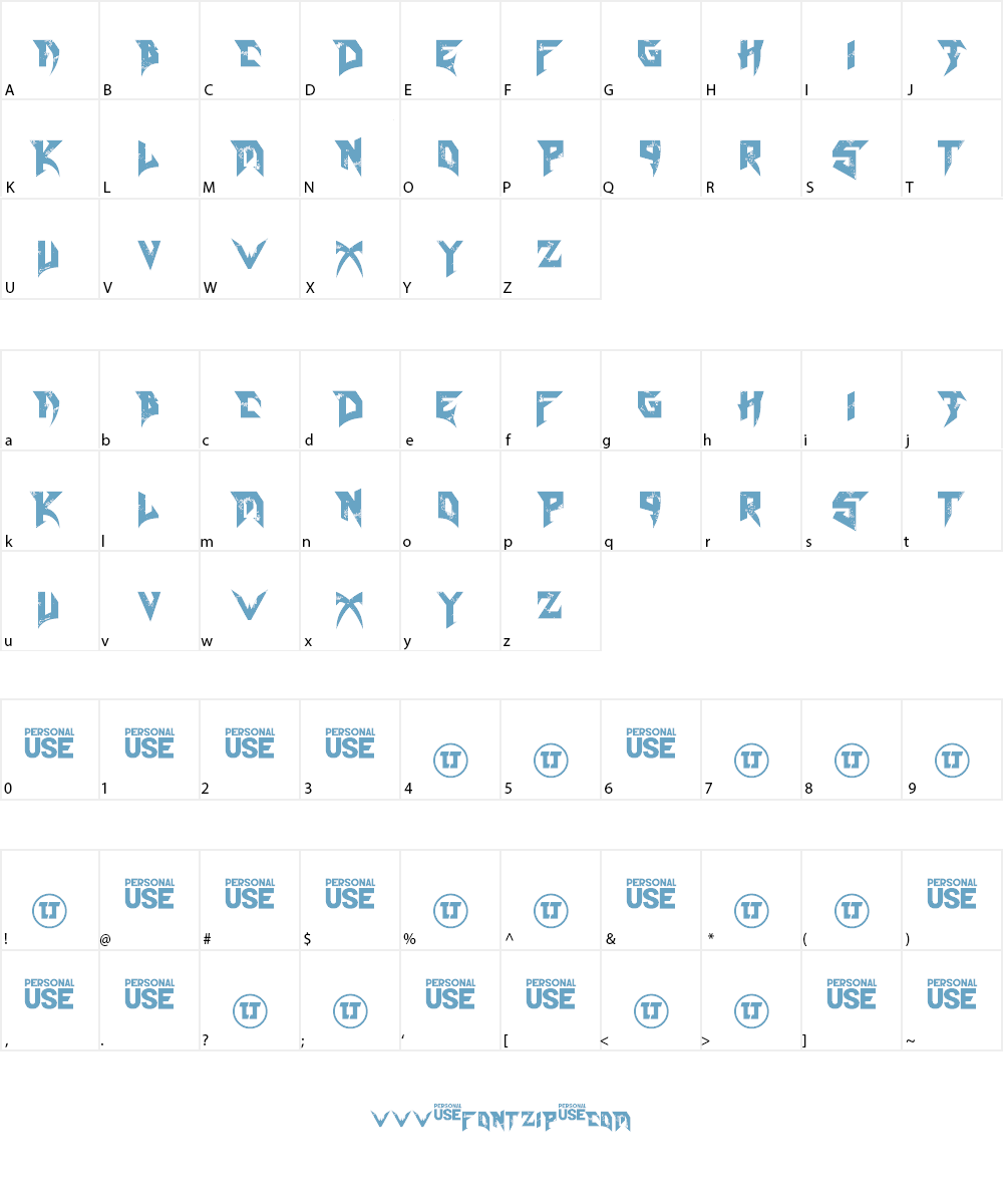 Blade Font Character