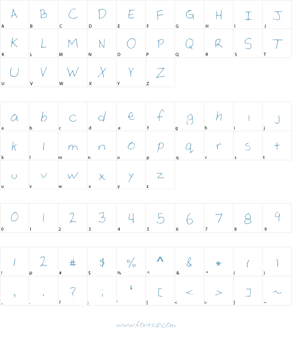 SKINNY Font Character