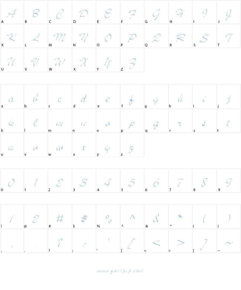 JD Sketched Font Character