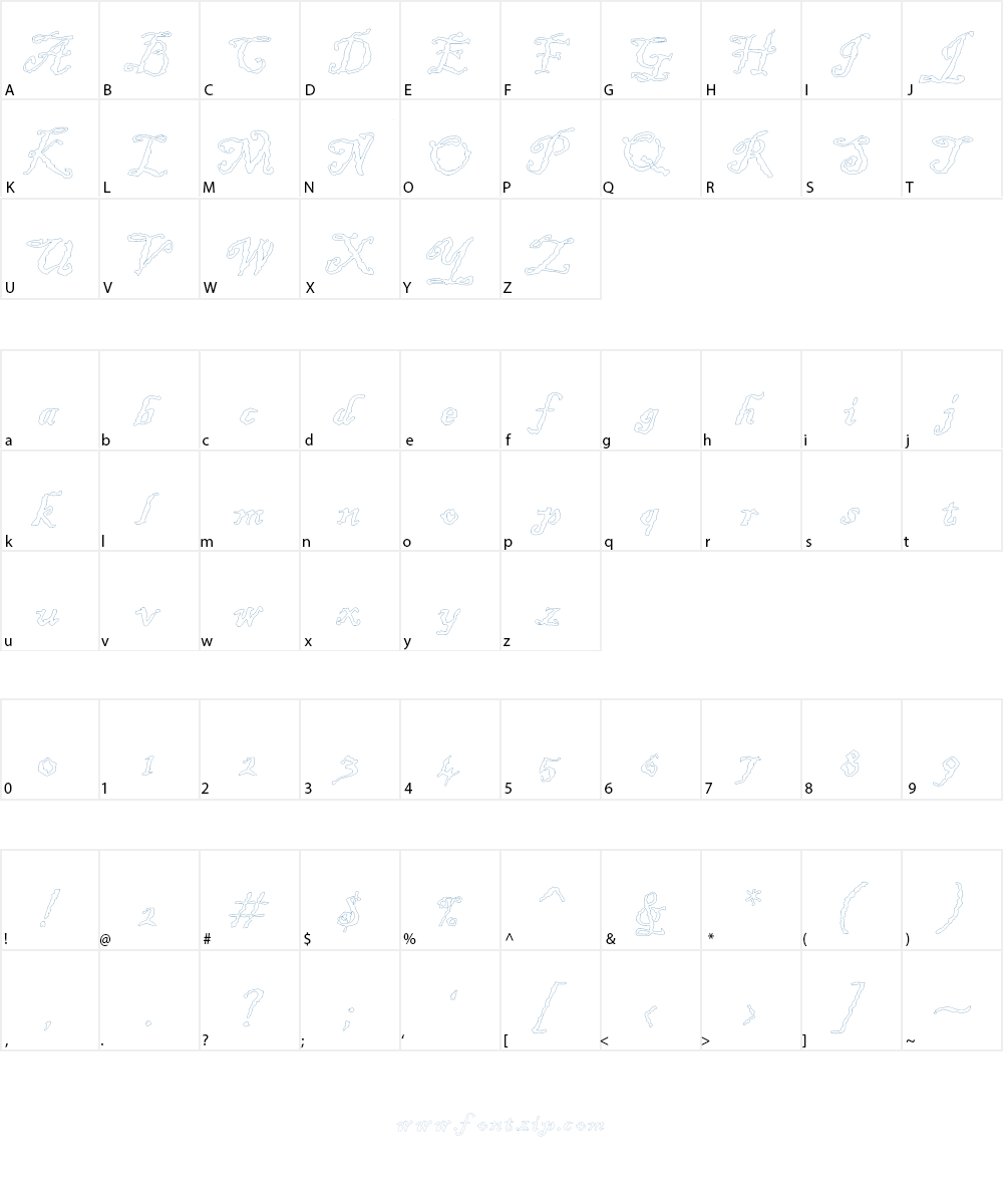 JD Uneven Font Character