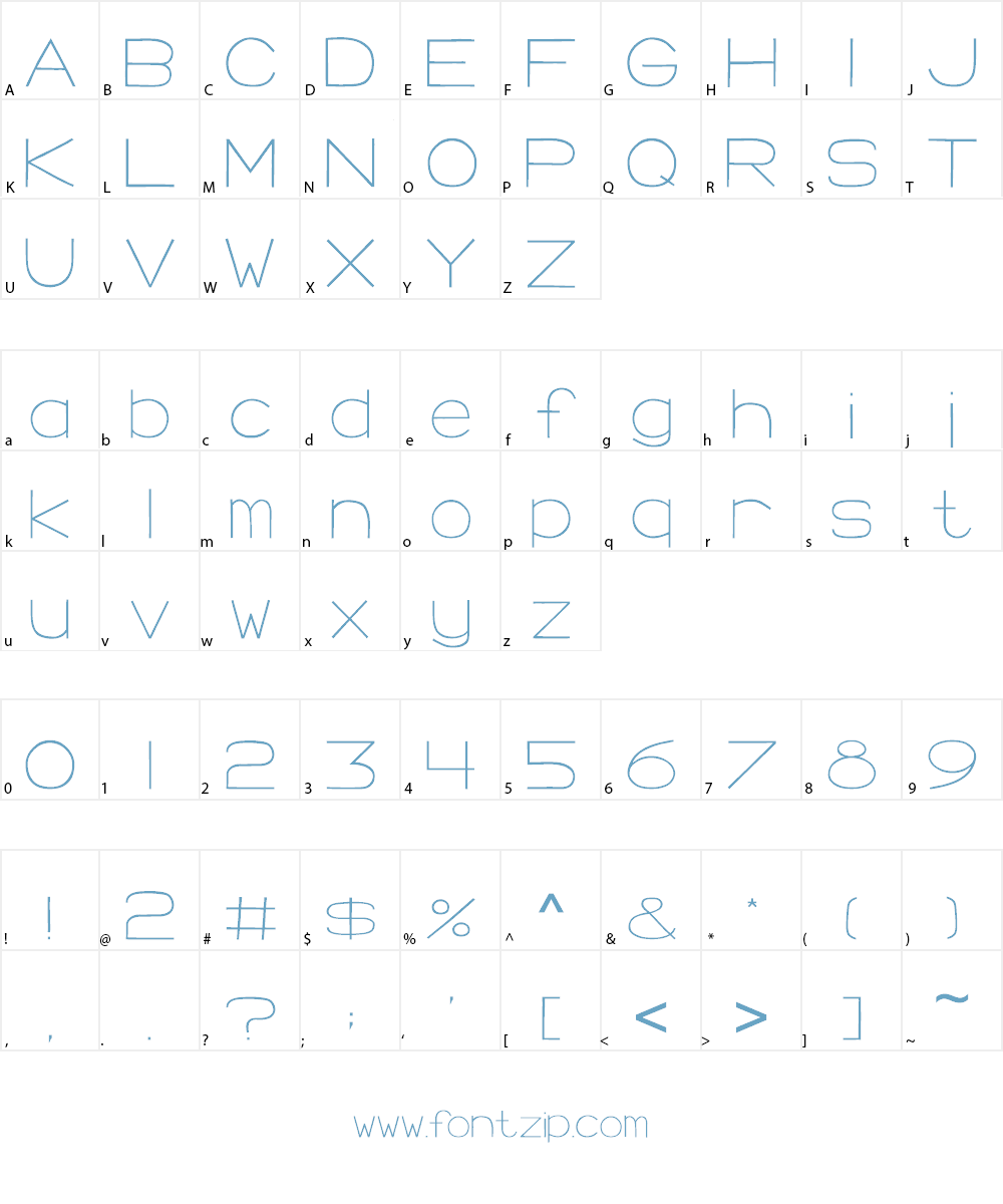 Morning Crescent Font Character