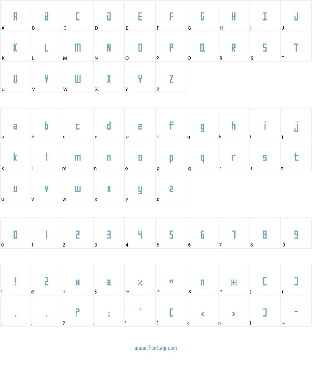 Zairo Font Character