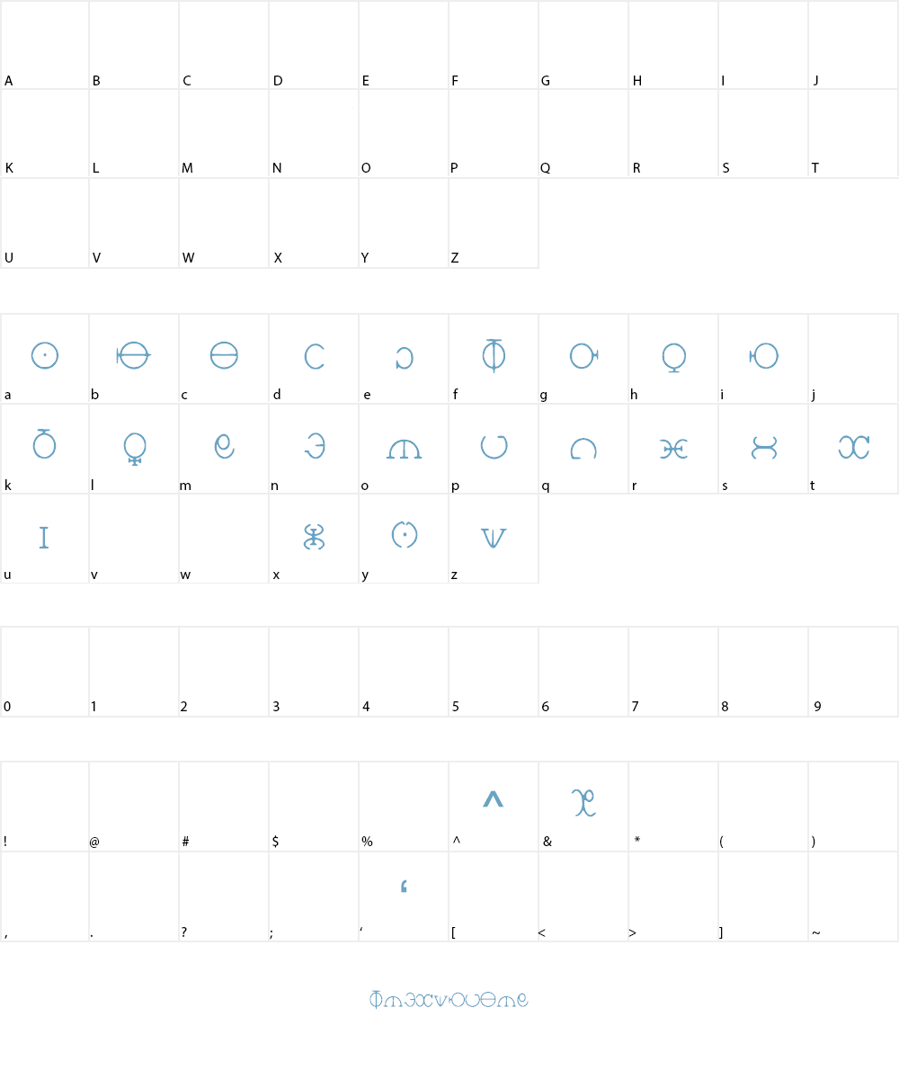 HGODCipher Font Character