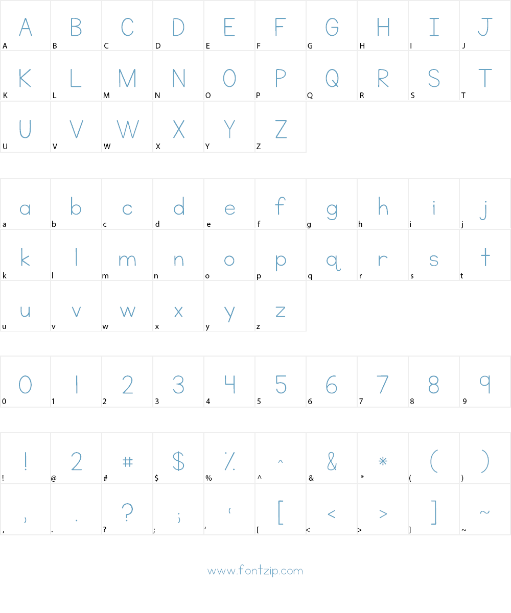 KG Neatly Printed Font Character
