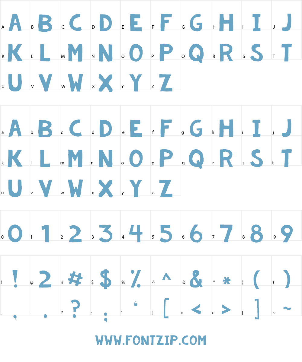KG Summer Storm Rough Font Character