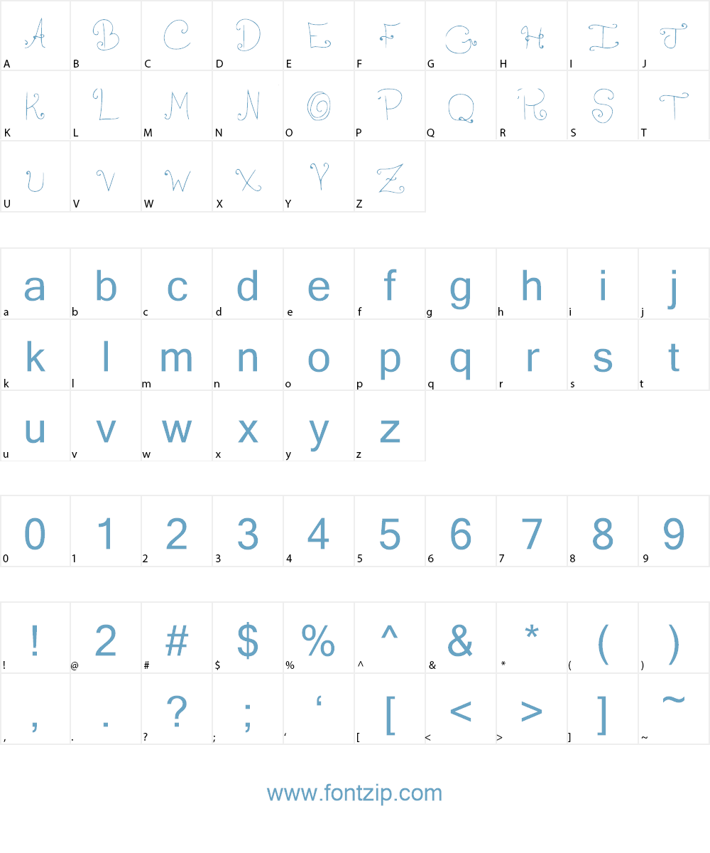 Shrimp FancyCaps Font Character